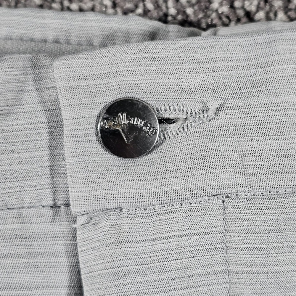 Callaway Performance Golf Shorts Mens 38 Gray Stretch Heathered Flat Front Tech - Picture 3 of 8